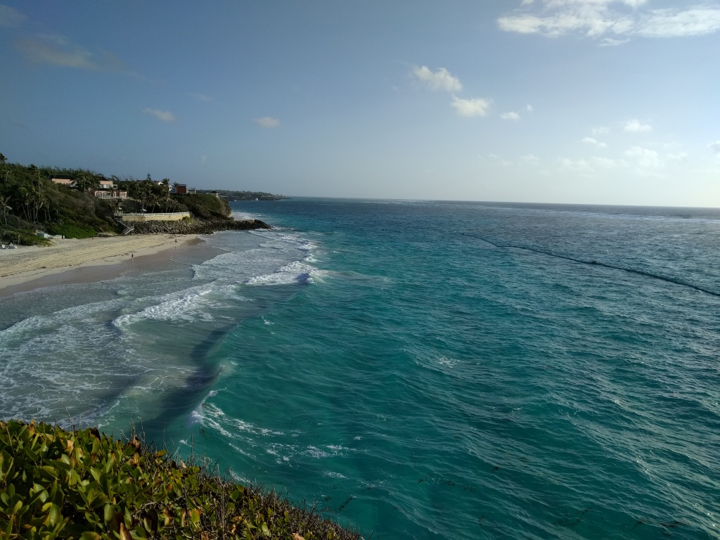 Crane Beach in Barbados without sargassum