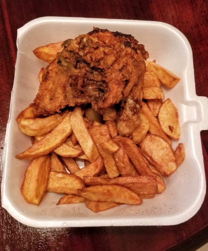 Breast with chips from Chicken Rita's