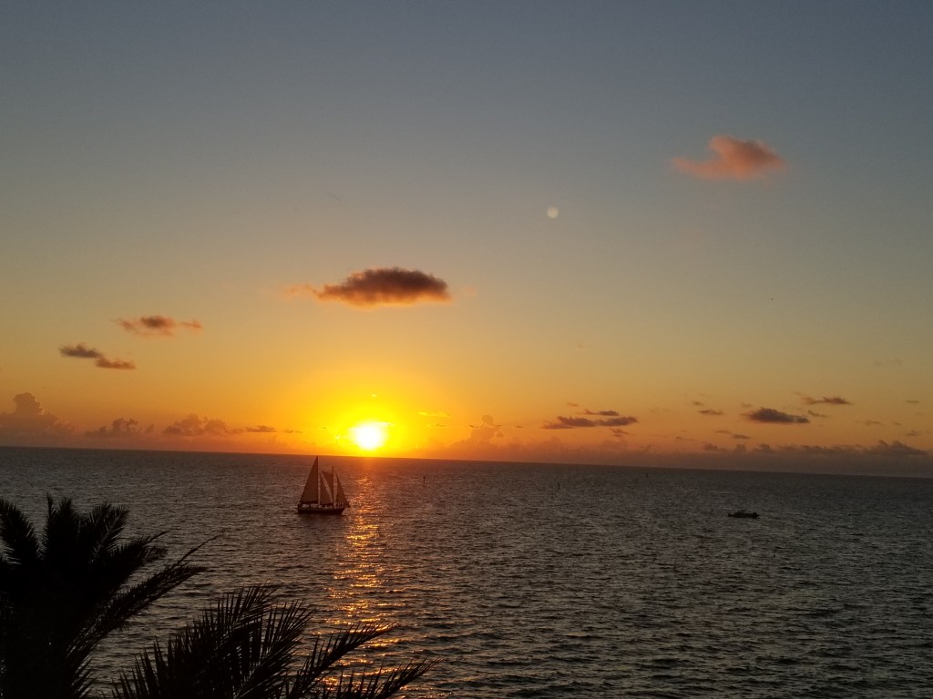 Famous Clearwater Beach sunset at the Opal Sands Hotel