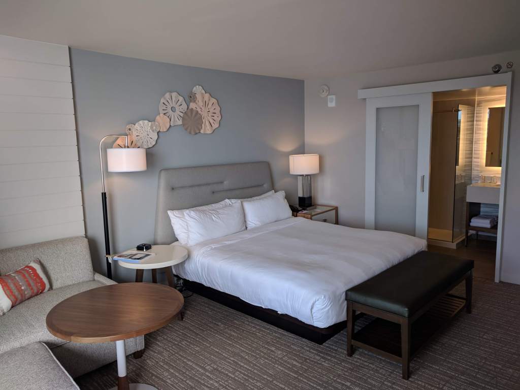 Ocean Front Room at the Waikiki Marriott: the bed