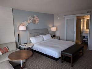 Ocean Front Room at the Waikiki Marriott: the bed