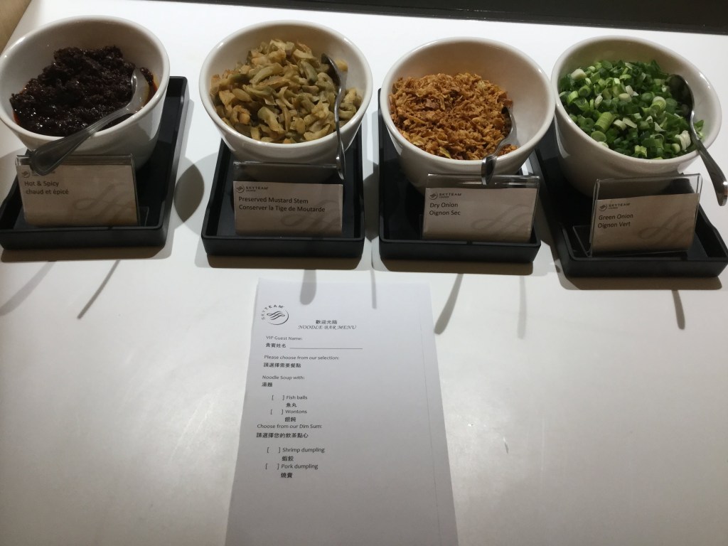 Condiments for the noodles