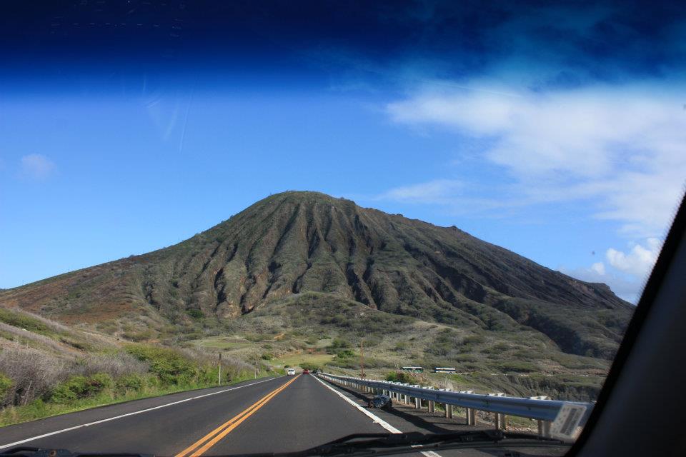 Driving towads Sandy Beach