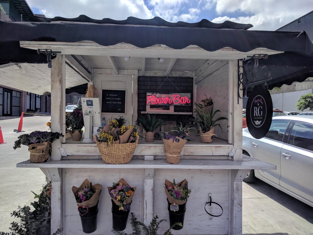 A flower shop on the street