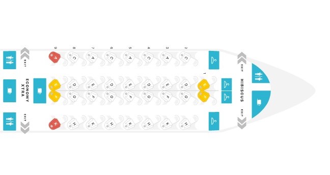 Seat Map on TAP Air Portugal's A330neo courtesy of Seat Guru