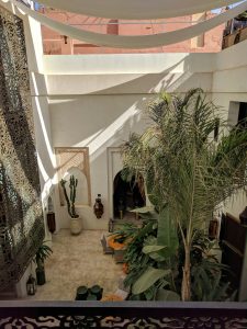 View from the window with the doors open