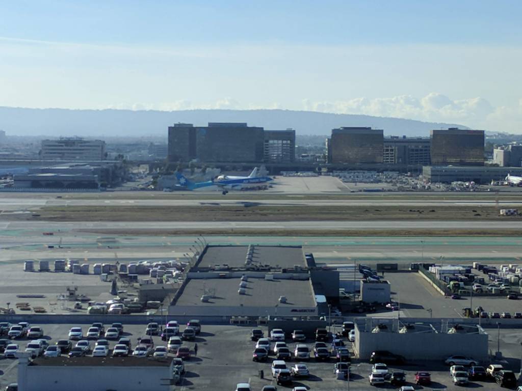 View from the lounge at the LAX Marriott