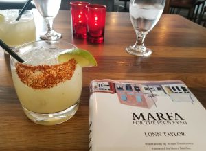 Lonn Taylor's "Marfa for the Perplexed" and a margarita from the bar at Hotel Saint George