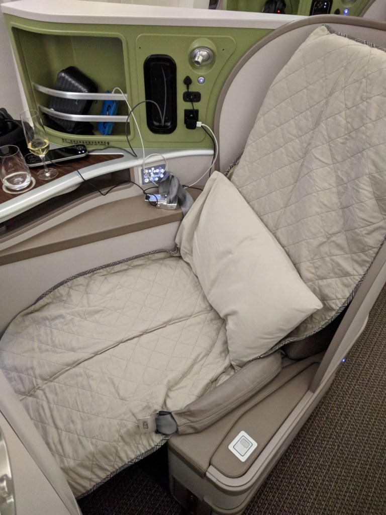 Seat with mattress pad on BR25