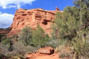 Hiking through a canyon trail in Sedona