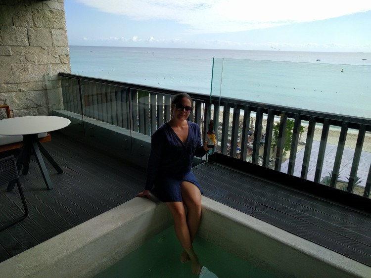 Balcony and plunge pool in a suite at the Grand Hyatt Playa del Carmen