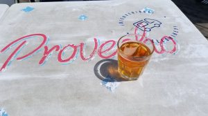 Gummy bear ale at Gastropark Telefonica on the patio