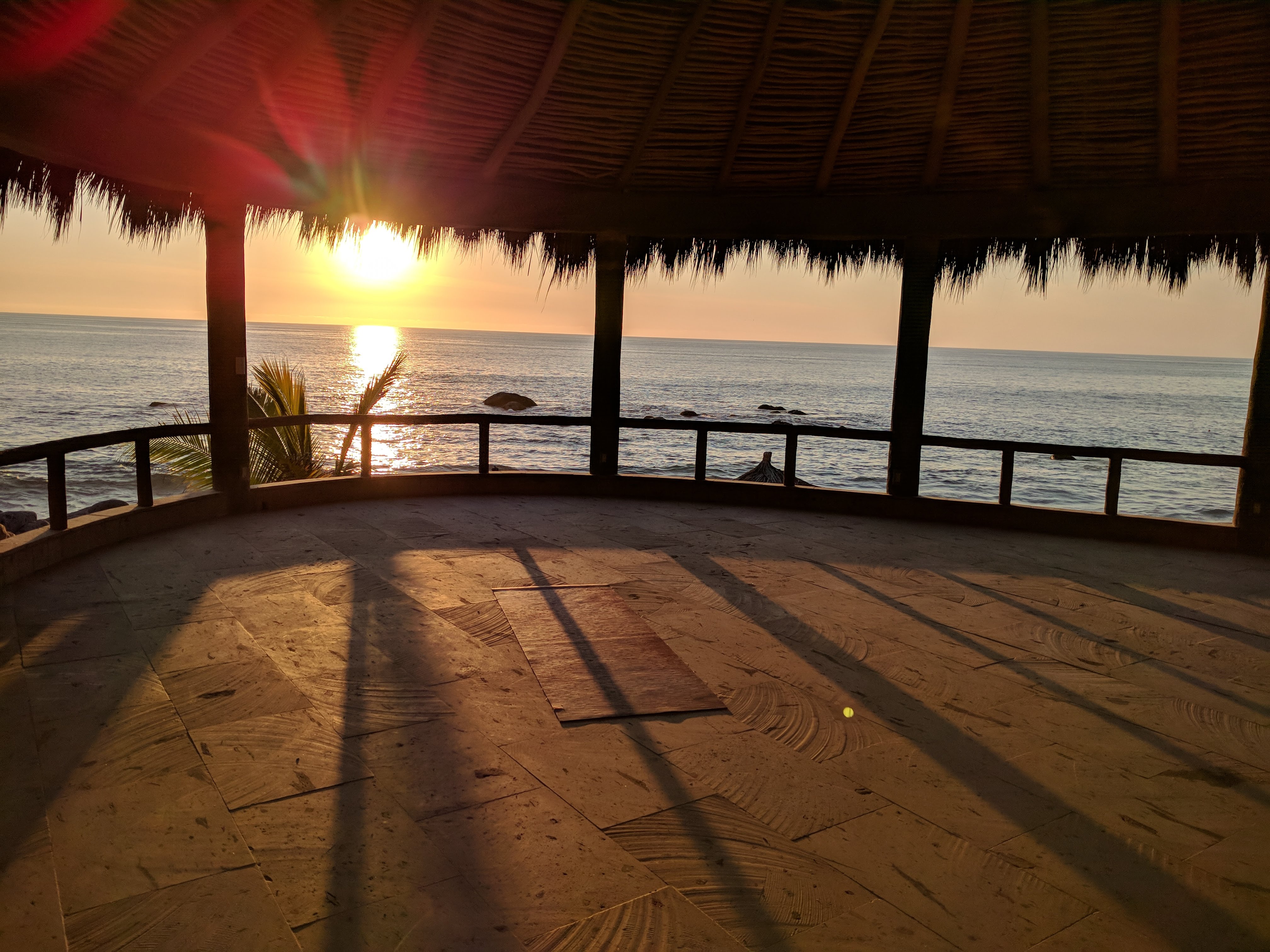 The yoga terrace at Playa Escondida