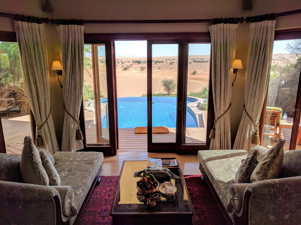 View towards the pool