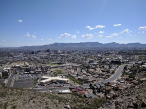 View of El Paso, Texas and Juarez, Mexico
