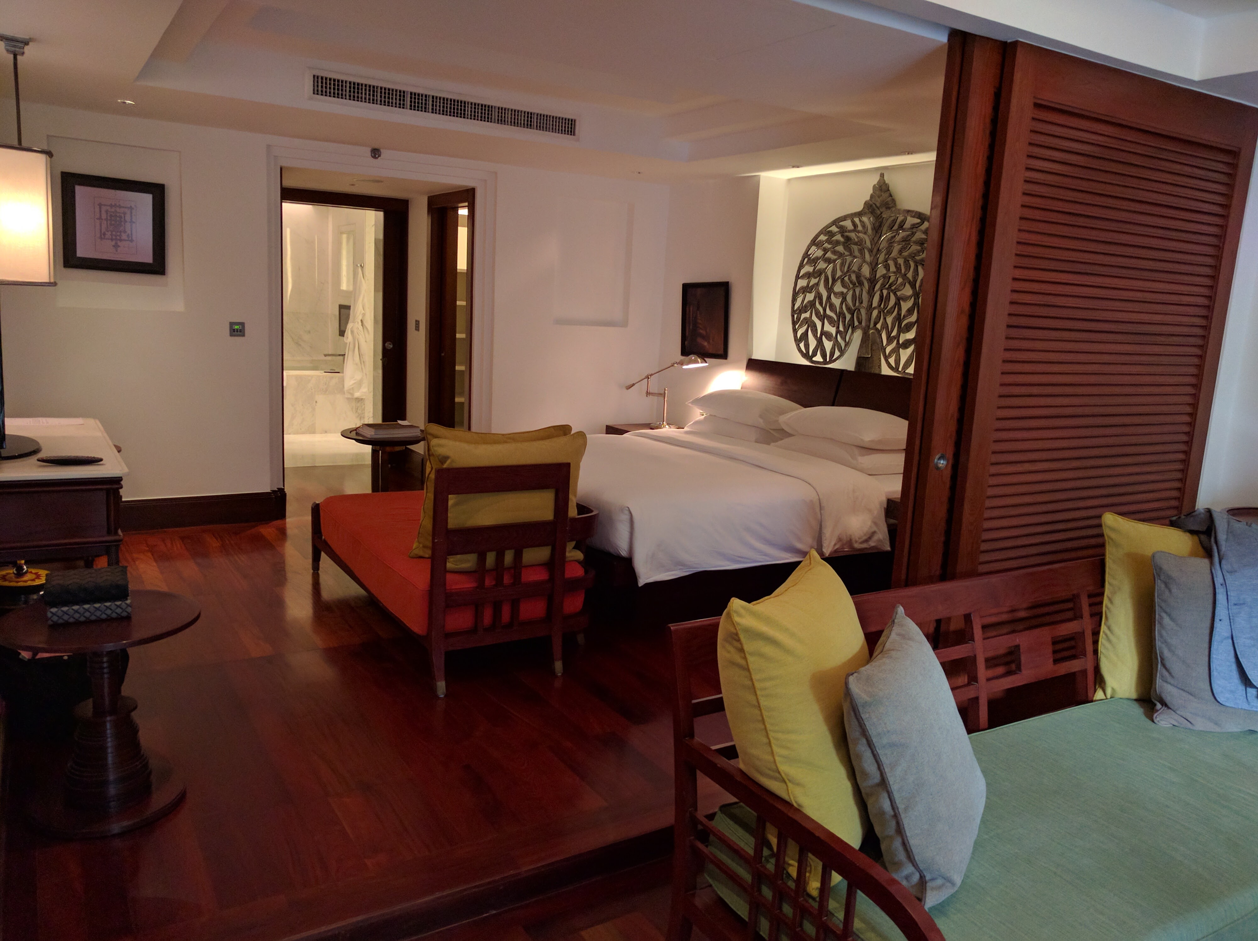 Park Hyatt Siem Reap Pool Suite: view of the bedroom from the living area
