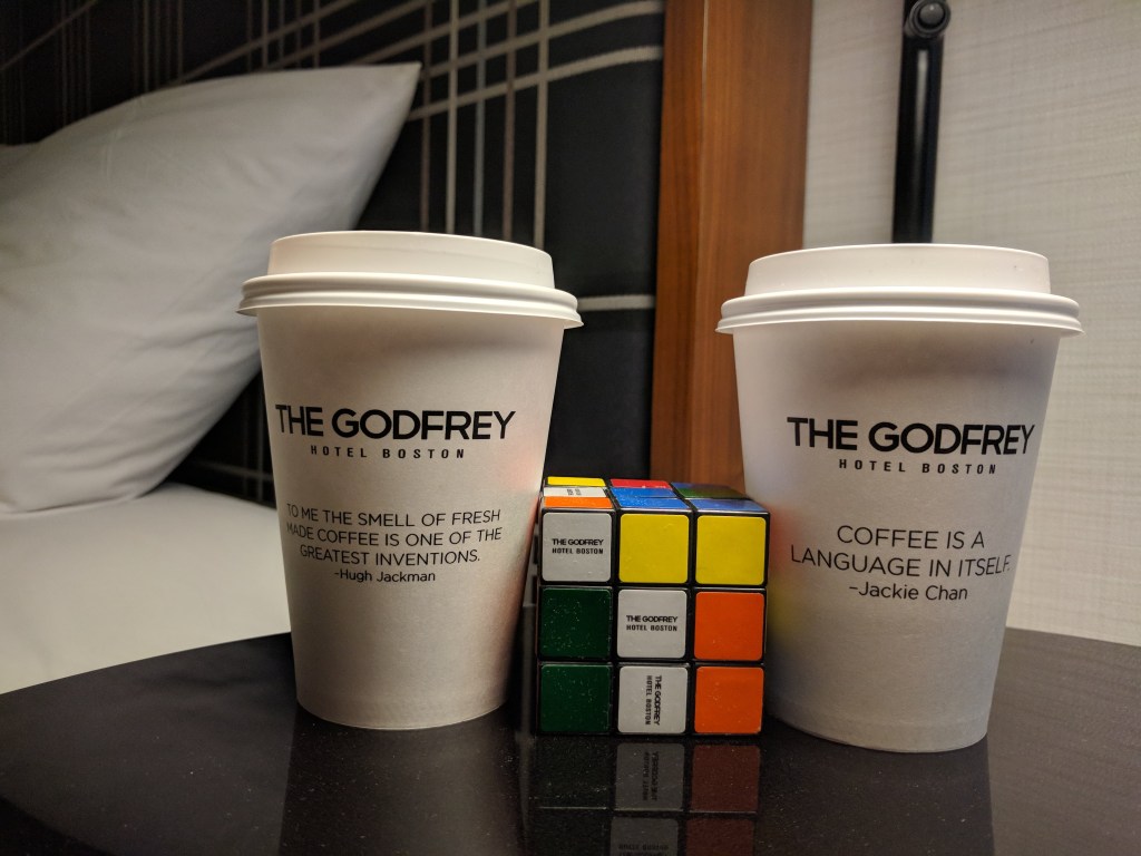 Coffee cups at The Godfrey