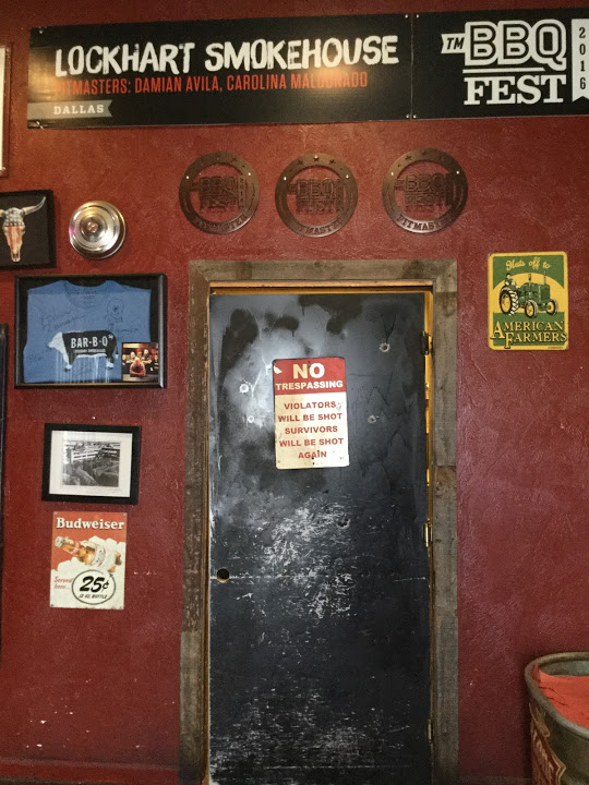 Texan humour at Lockhart BBQ 