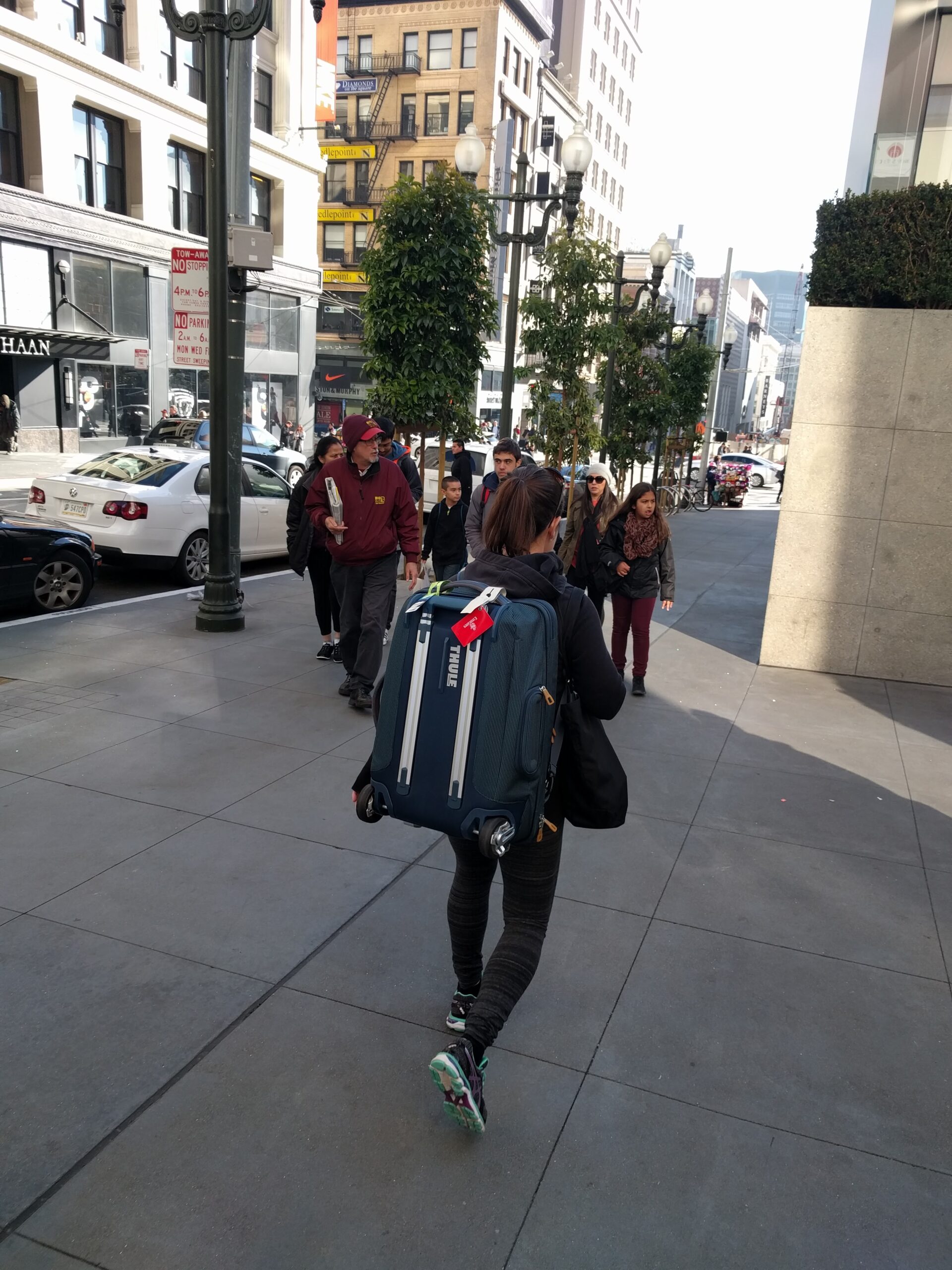 The Thule bag in backpack format