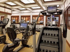 Stair climber and bikes in the gym at the Waikiki Marriott Resort & Spa