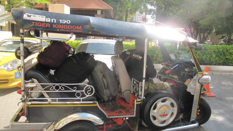 You can take a Tuk Tuk to the airport when traveling with carry-on