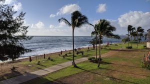 View from our room at the Sheraton Kauai Coconut Beach