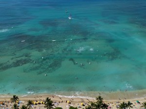 View of Waikiki Beach from the Ambassador Suite at the Hyatt Regency Waikiki