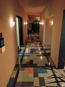 Hallway by the lobby at Casa Habita in Guadalajara