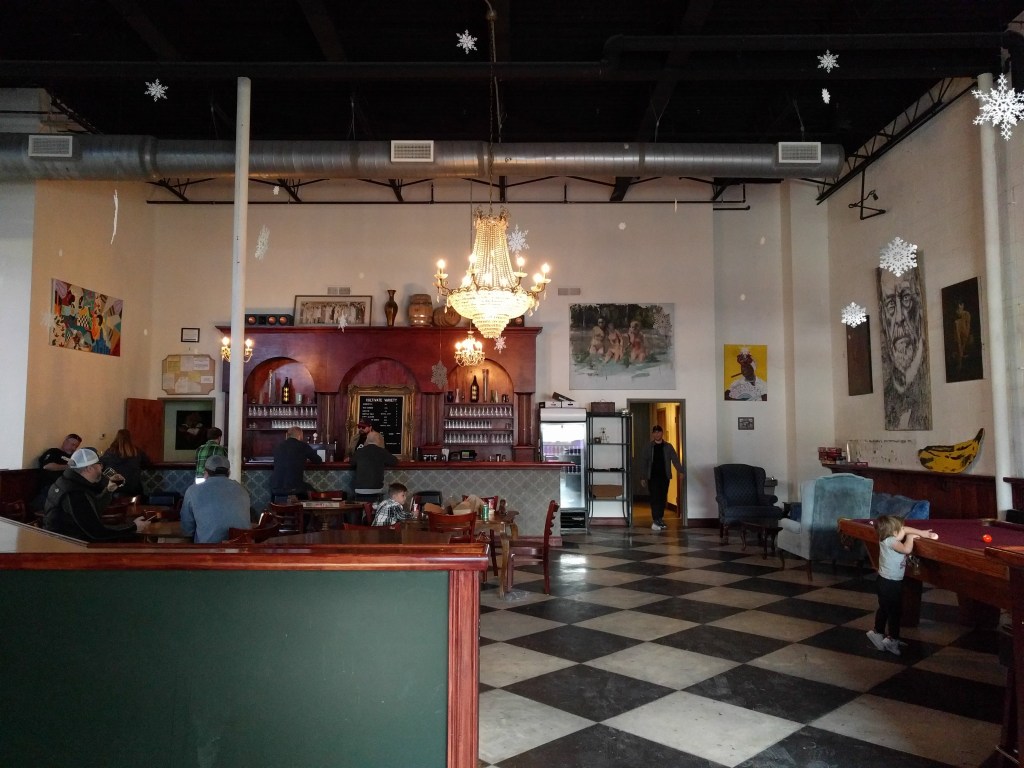 The tasting room at the Bearded Iris