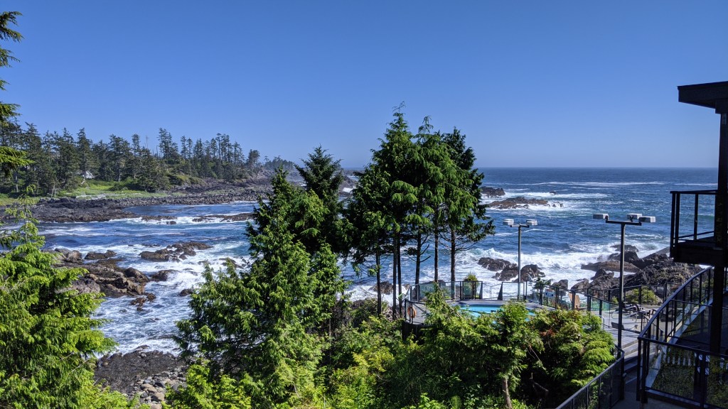 The Black Rock Oceanfront Resort in Ucluelet: view from our room,
