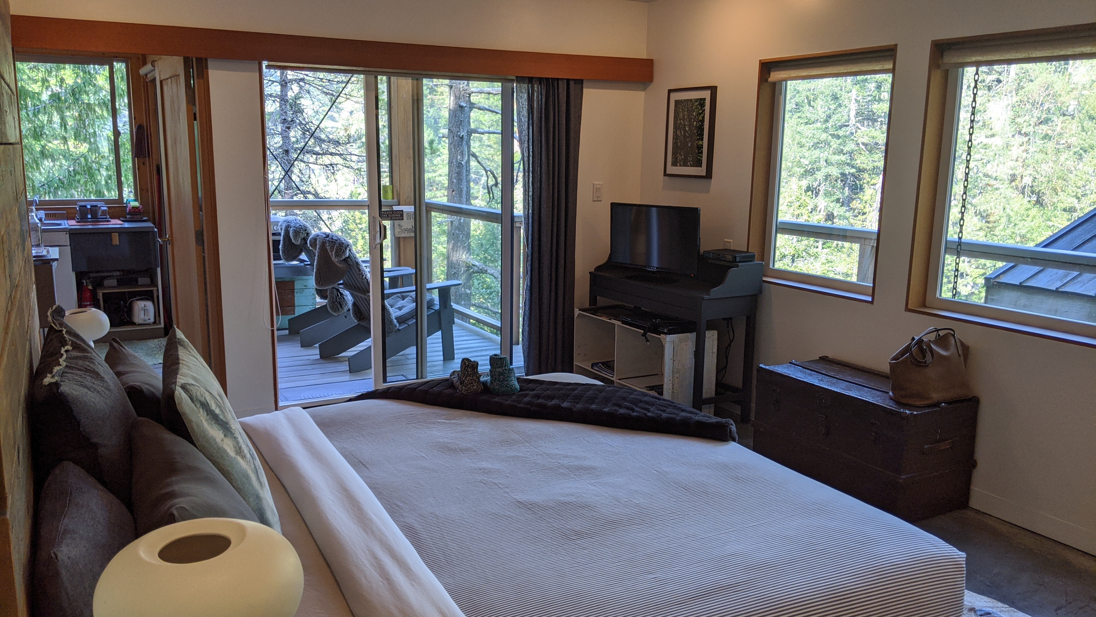 Secret Cove Treehouse Suite: The bedroom/living