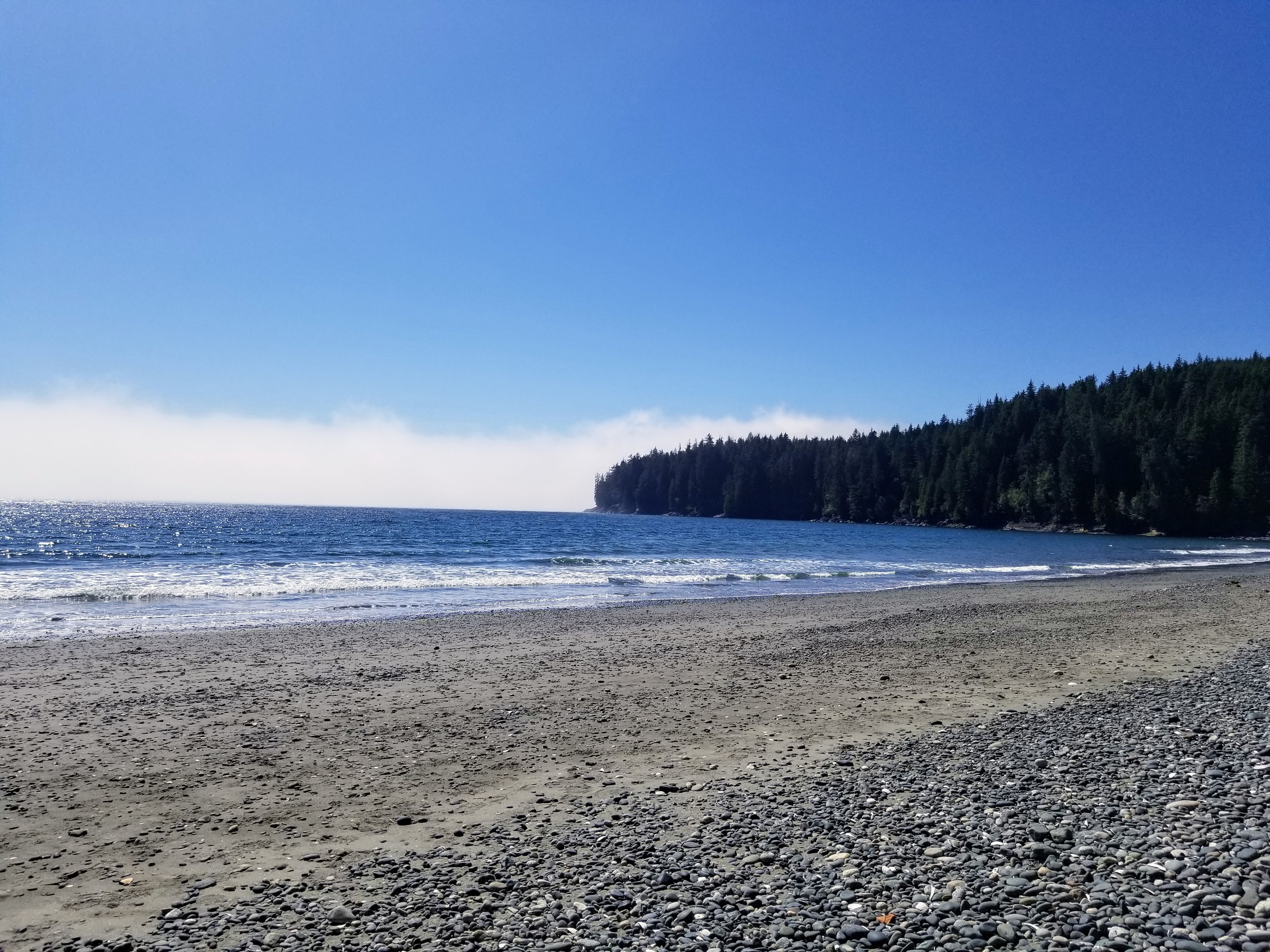 China Beach just north of Jordan River on a sunny day