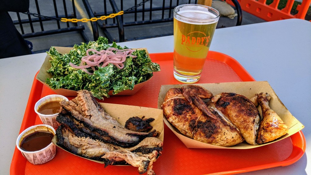 Our feast at Paddy's Barbecue!