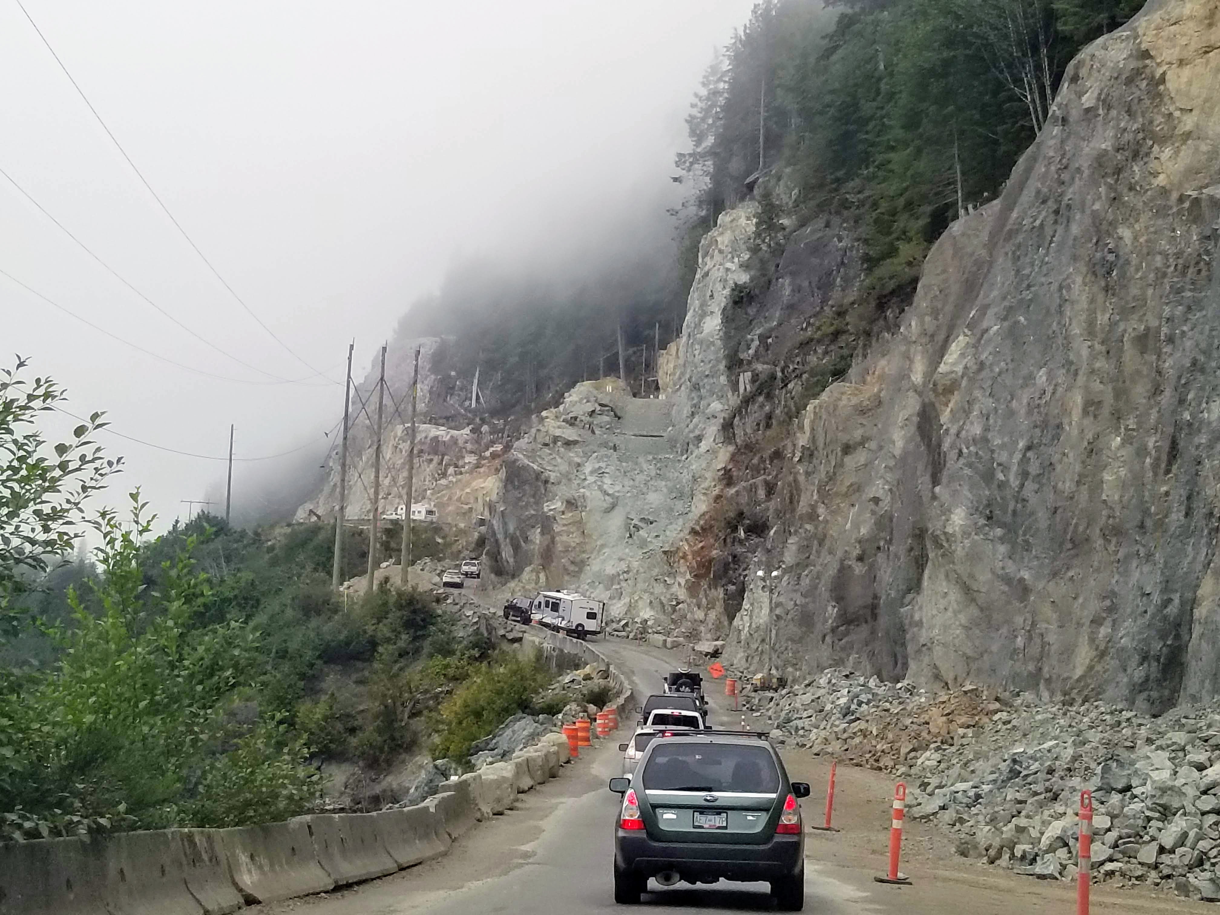 Highway around Kennedy Lake; it's been under construction for so long!