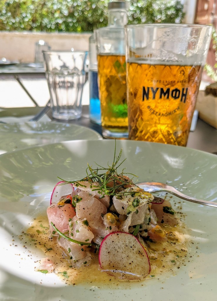 Lunch at Fita: ceviche and a Nimfy draft