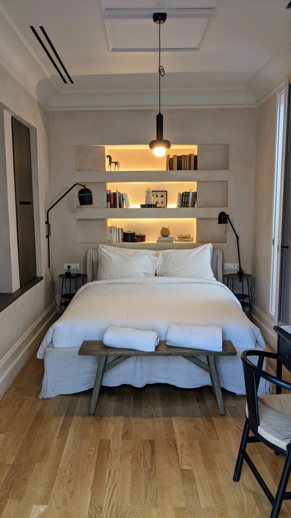 Our room at Monsieur Didot, a small boutique hotel in Kolonaki