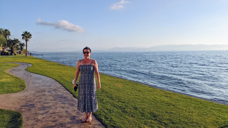 Domes Miramare Corfu Resort: Max on her way to breakfast