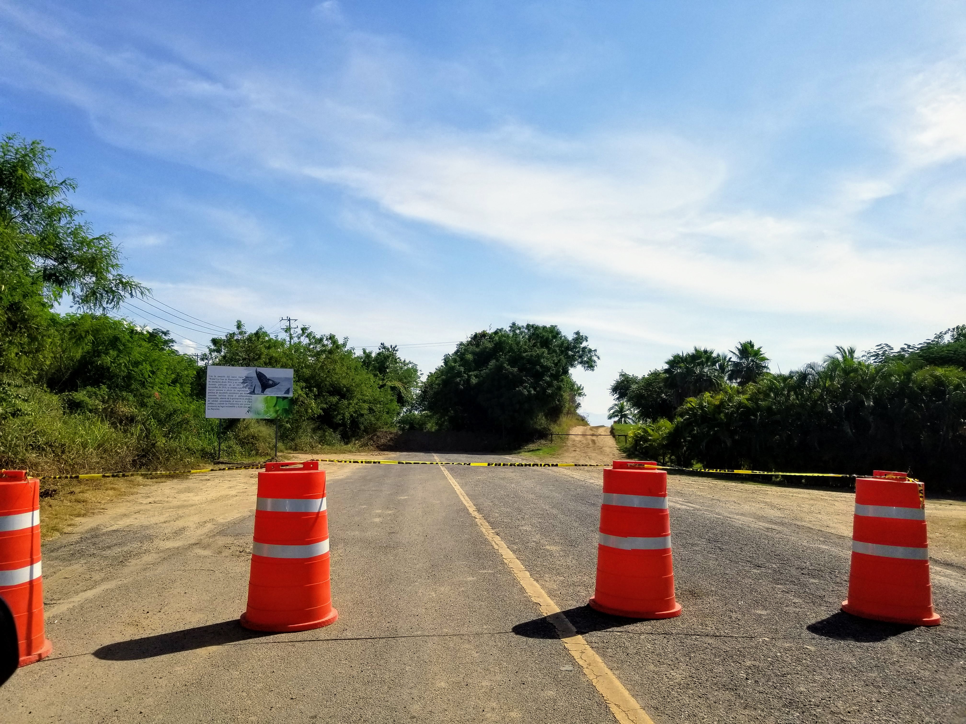 A random road closure near the W Puta de Mita
