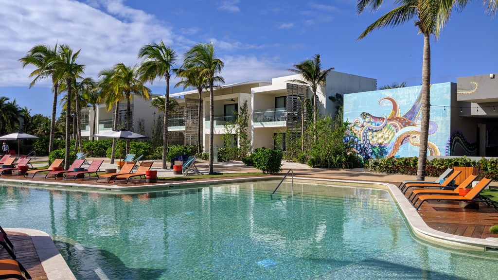 The pool closer to the beach