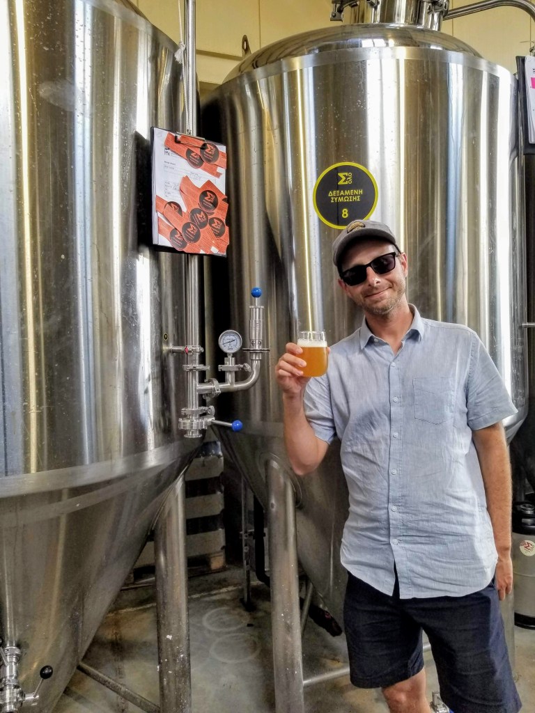 Solo: Jason sampling beer from the tank